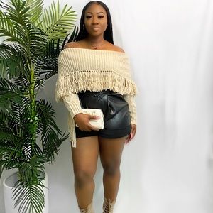 Flirty fringe sweater